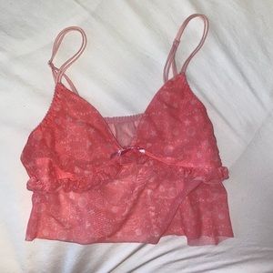 hello kitty pink mesh cami